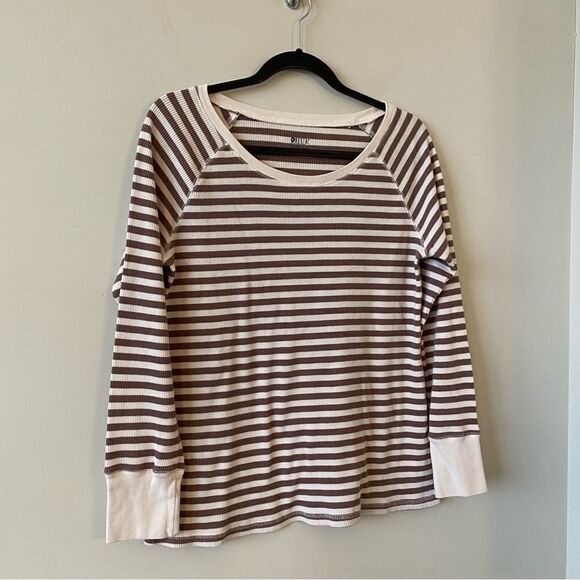 Hue-Stripe Cream & Brown Thermal - Picture 2 of 8